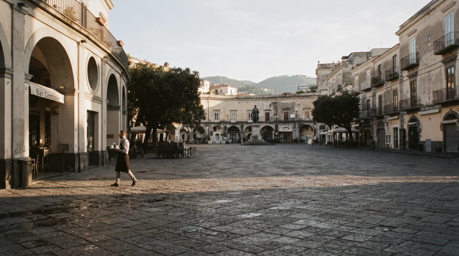 Morning light over the squares of Sorrento old town